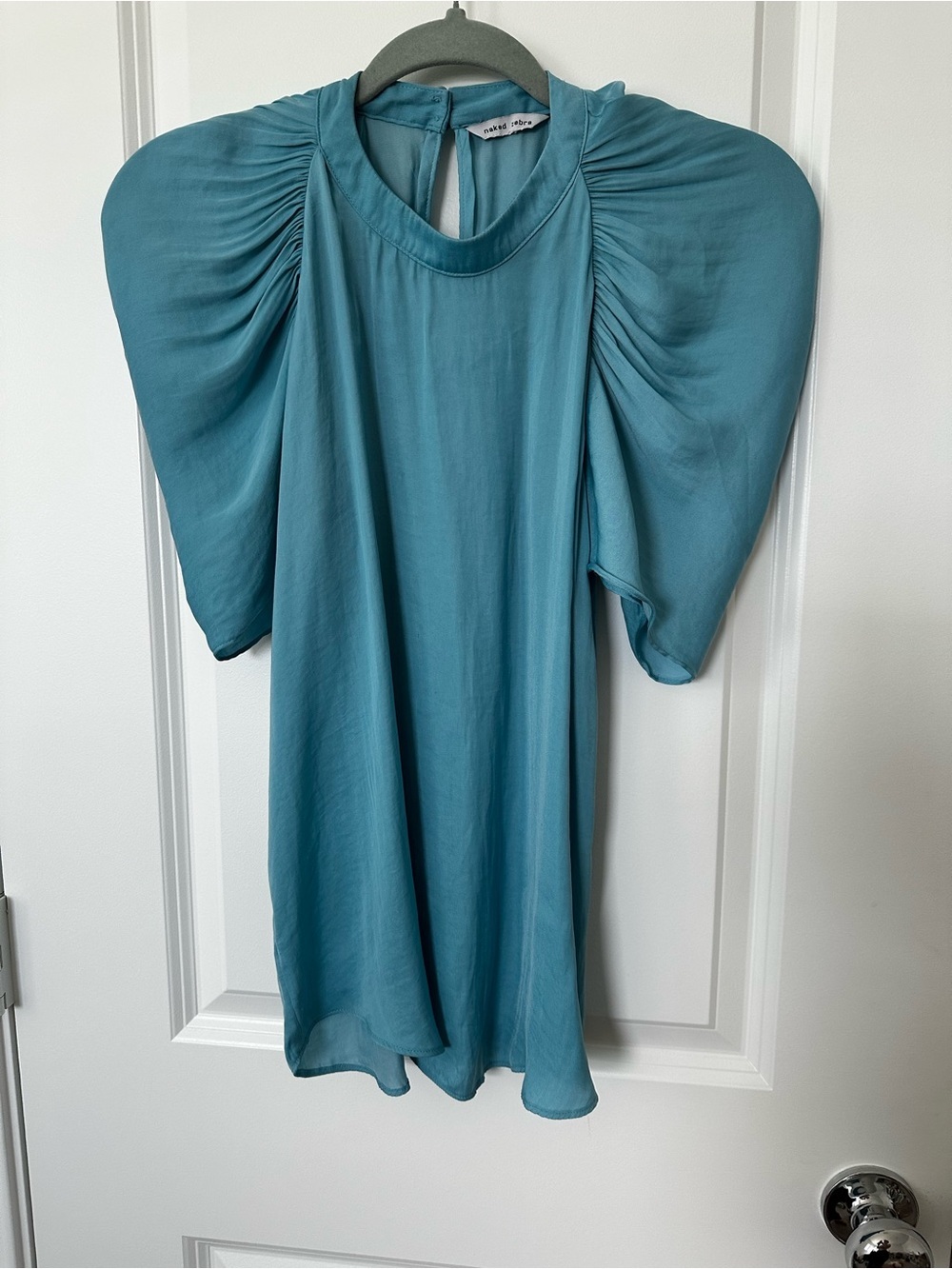 Naked Zebra Puff-Sleeve Blouse